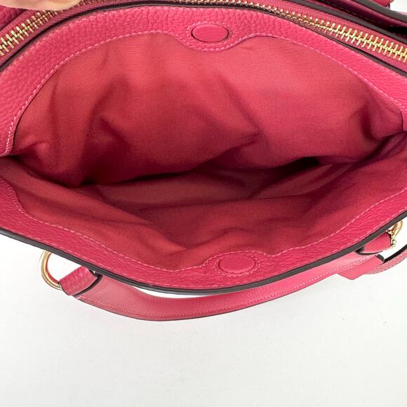 Coach Remi Satchel Pink Pebbled Leather Crossbody Shoulder Handbag 1317 - Picture 12 of 14